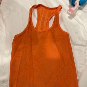 orange align tank top lulu lemon